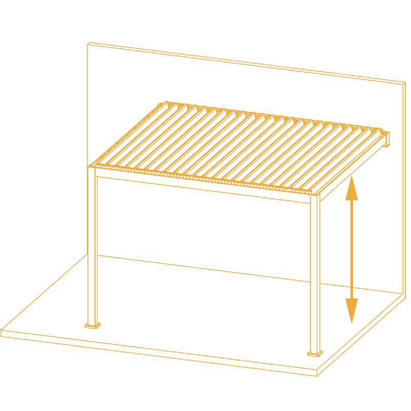 Pergola bioclimatique 4 X 3m Hauteur