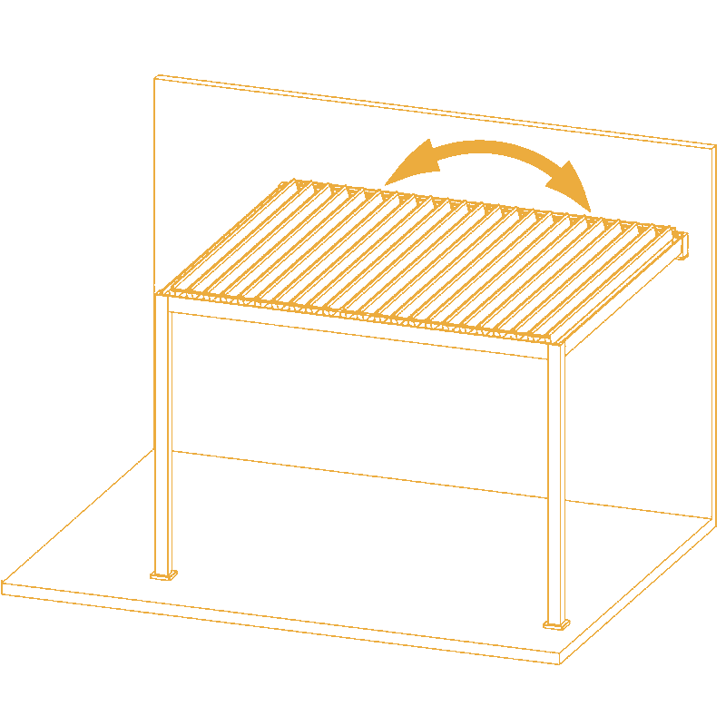 Pergola bioclimatique 6 X 4m Orientation Lame